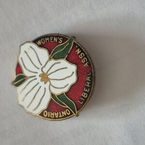 Birks Women's Liberal Association Enamel Pin - Red and White